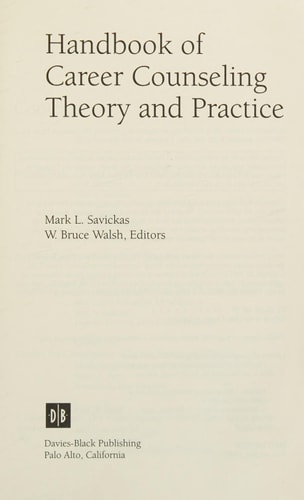 Handbook of Career Counseling Theory and Practice