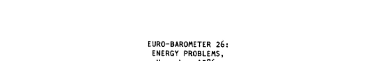 Euro-barometer 26: Energy Problems, November, 1986