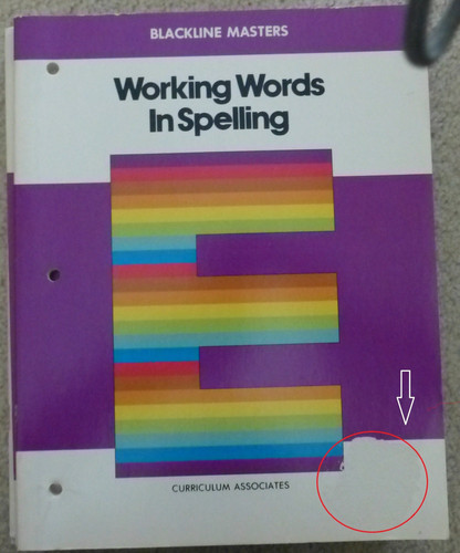Working Words In Spelling, Blackline Masters, Student Workbook