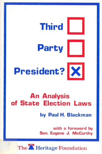 Third party president?: An analysis of State election laws
