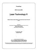 Laser Technology II 2nd Symposium : Papers