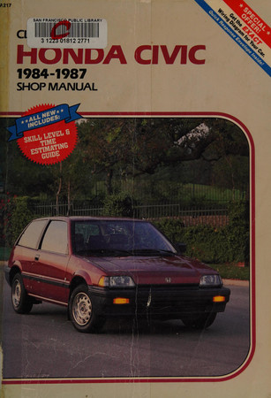 Honda Civic, 1984-1987: shop manual