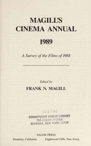 Magill's Cinema Annual: 1989