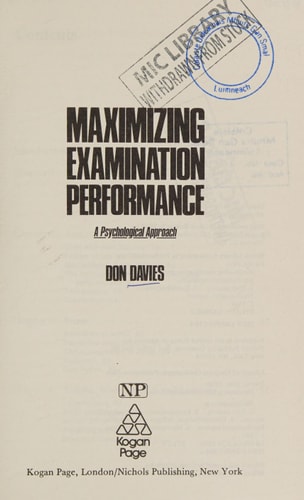 Maximizing Examination Performance: A Psychological Approach