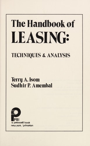 Handbook of Leasing