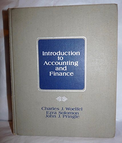 Introduction to Accounting and Finance