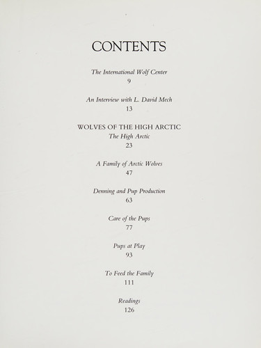 Wolves of the High Arctic