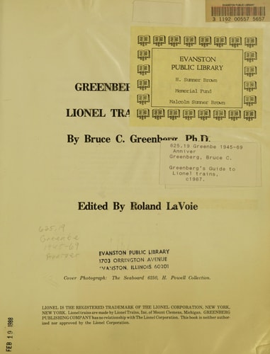 Greenberg's Guide to Lionel Trains, 1945-1969