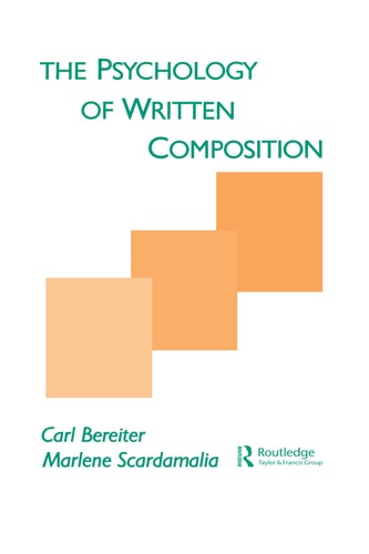 The Psychology of Written Composition (Psychology of Education and Instruction Series)
