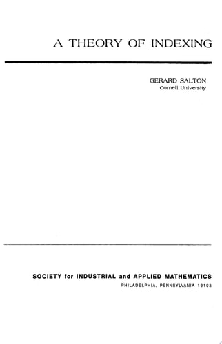 A Theory of Indexing