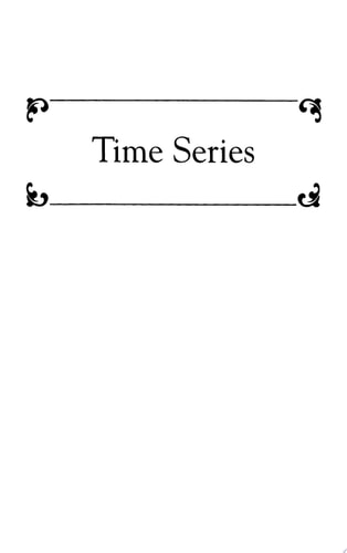 Time Series Data Analysis and Theory