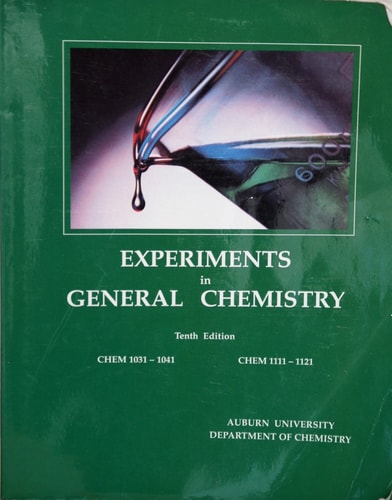 Experiments in General Chemistry 10th Edition (Auburn University)