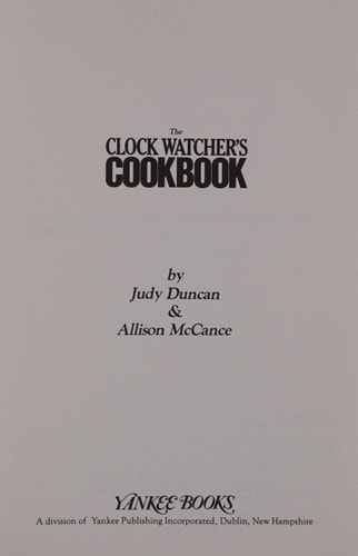 The Clock Watchers's Cookbook