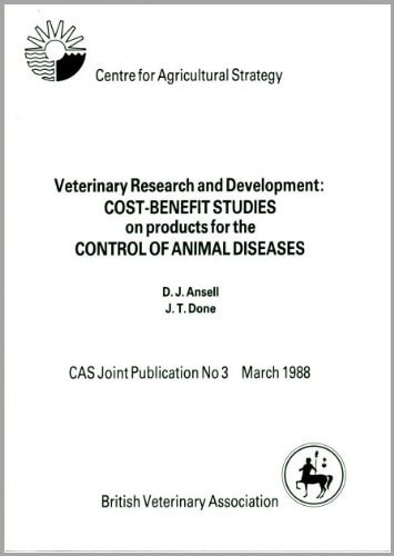 Veterinary Research and Development Cost-benefit Studies on Products for the Control of Animal Diseases