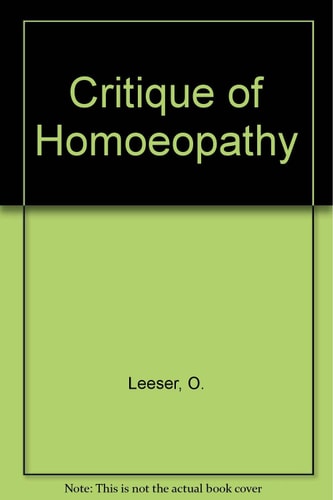 Critique of Homoeopathy