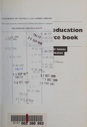 Sex Education Source Book Current Issues and Debates