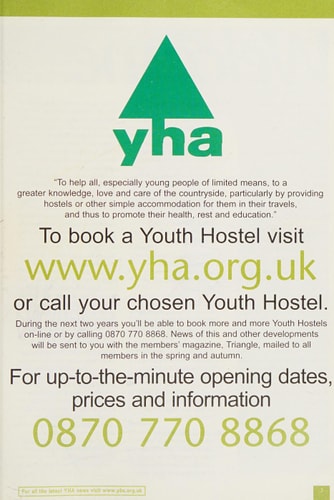 YHA GO! 2005-2006 Guide Youth Hostels in England & Wales