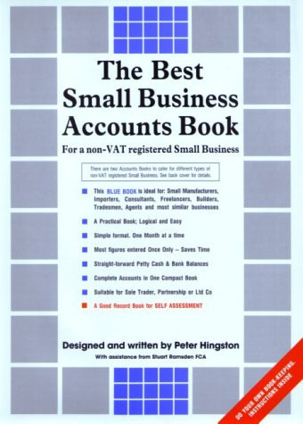 The Best Small Business Accounts Book for a Non-VAT Registered Small Business Blue book