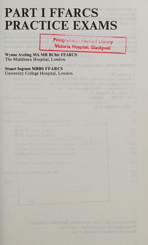 Part I FFARCS Practice Exams