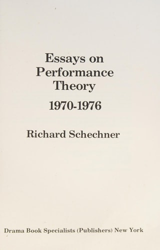 Edition published by Drama Publishers