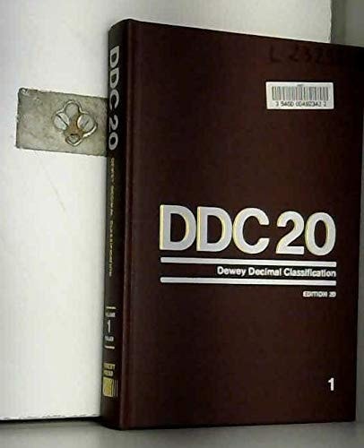 Dewey Decimal Classification and Relative Index Introduction, Tables. Vol. 1. Vol. 2 : Schedules 000-599. Vol. 3 : Schedules 600-999. Vol. 4 : Relative index, manual