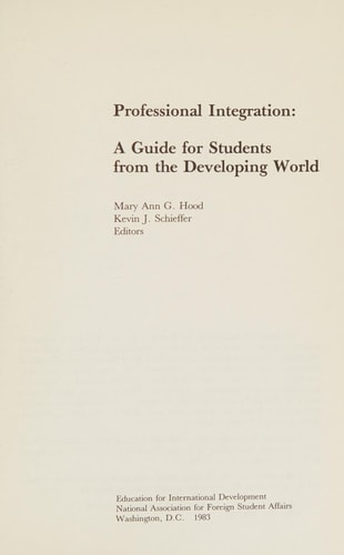 Professional integration: A guide for students from the developing world