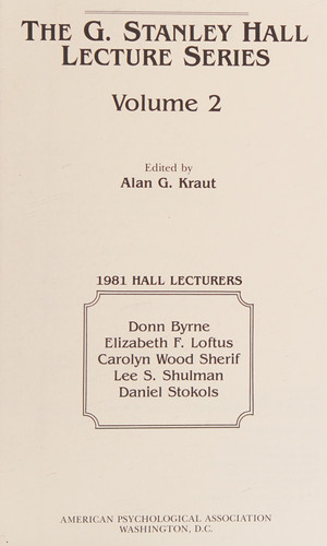 The G. Stanley Hall: Hall lecturers