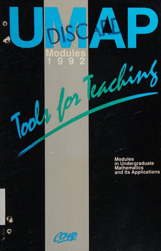 UMAP Modules Tools for Teaching 1992