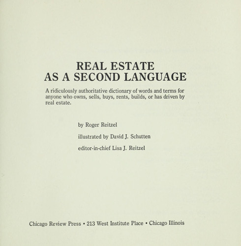 Real Estate as a Second Language