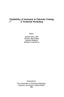 Probability of inclusion in paternity testing: A technical workshop
