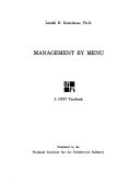 Edition published by National Institute for the Foodservice Industry