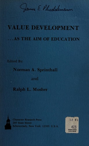 Value development ... as the aim of education