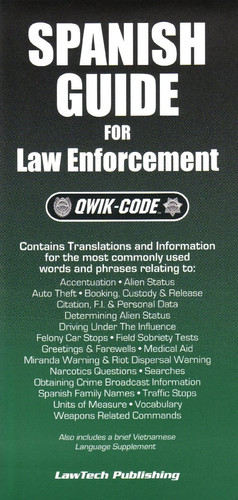 Spanish Guide for Law Enforcement Qwik-Code