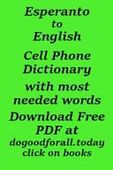 Esperanto to English Pocket Dictionary Cell Phone Sized