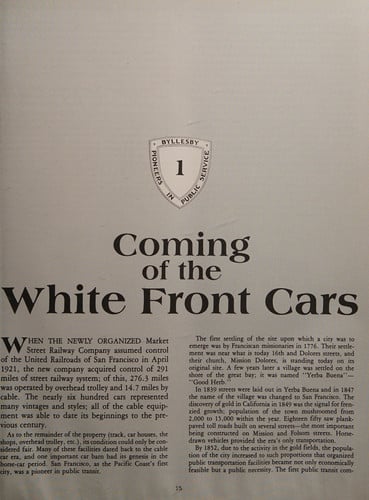 The White Front Cars of San Francisco