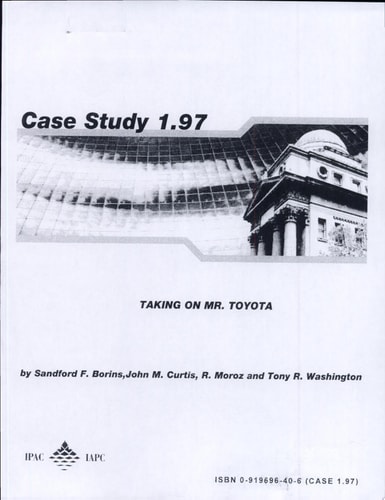 We'll Take You on Mr. Toyota Players Manual