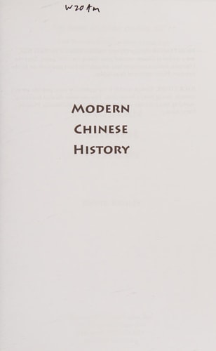 Modern Chinese History