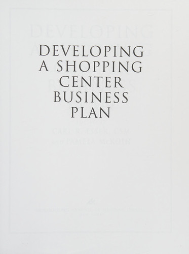 Developing a Shopping Center Business Plan