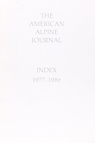 American Alpine Journal Index 1977-1986