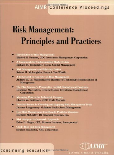 Risk Management: Principles and Practices