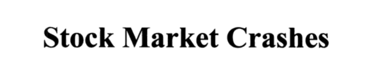 Stock Market Crashes of 1998 and 1999 The Asian Crisis and Your Future