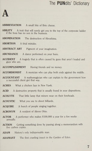 The Pundits' Dictionary