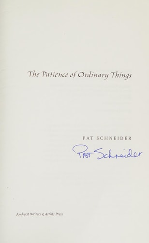 The Patience of Ordinary Things