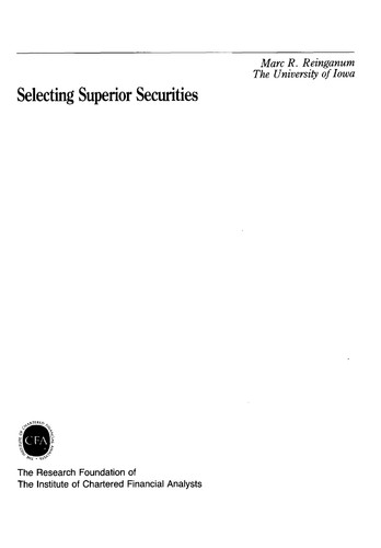 Selecting Superior Securities