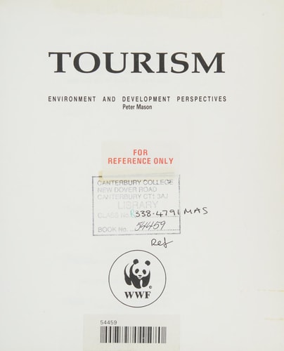 Tourism Environment and Development Perspectives