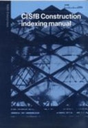 CI/SfB Construction Indexing Manual