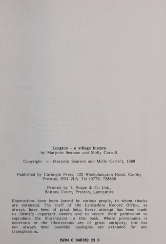Longton A Village History