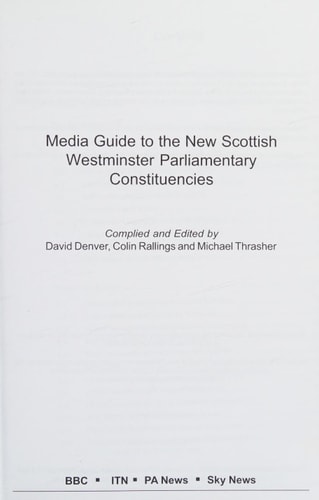 Media Guide to the New Scottish Westminster Parliamentary Constituencies