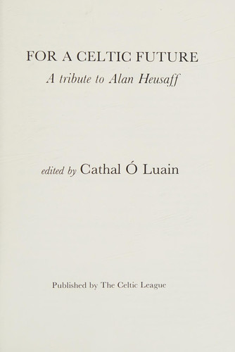 For a Celtic Future