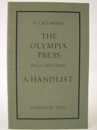 The Olympia Press (Paris: 1953-1965): A Handlist